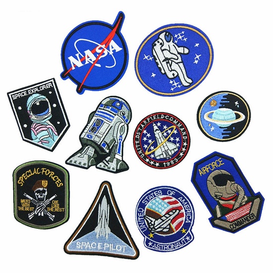 Embroidery design space Planet The Air Force Patches Iron On Embroidered Patch patch