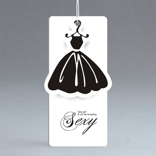Customized Flower Pattern Cardboard Clothes Label Hang tags