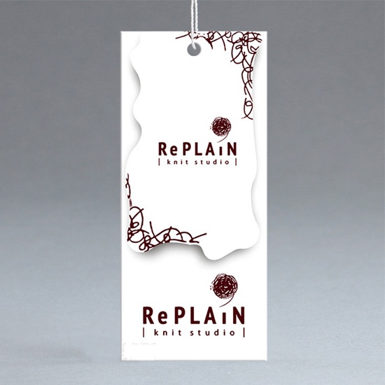 Customized Flower Pattern Cardboard Clothes Label Hang tags