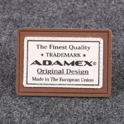 Jeans Leather Patches For Garment, Composite Material Sew On Leather Patches