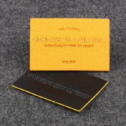 Jean Composite Leather Embossing Label Patch For Jacket