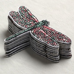Butterfly Shape Woven Care Label Sewn On Women Clothing