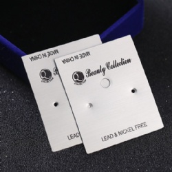 Printed Fold Over Earring Jewelry Card Hang Tag