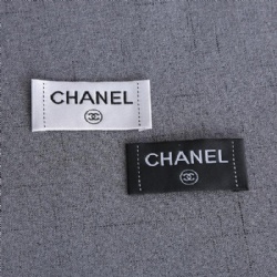 Woven Label High Density, Custom Printing Golden Silk Thread Center Fold Woven Size Label For Clothing