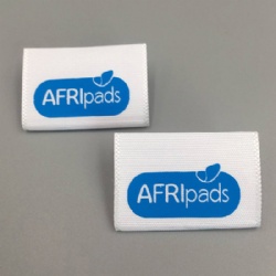 Custom Printing Golden Silk Thread Center Fold Woven Size Label For Clothing