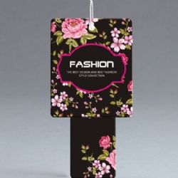 Customized Flower Pattern Cardboard Clothes Label Hang tags