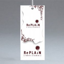 Customized Flower Pattern Cardboard Clothes Label Hang tags